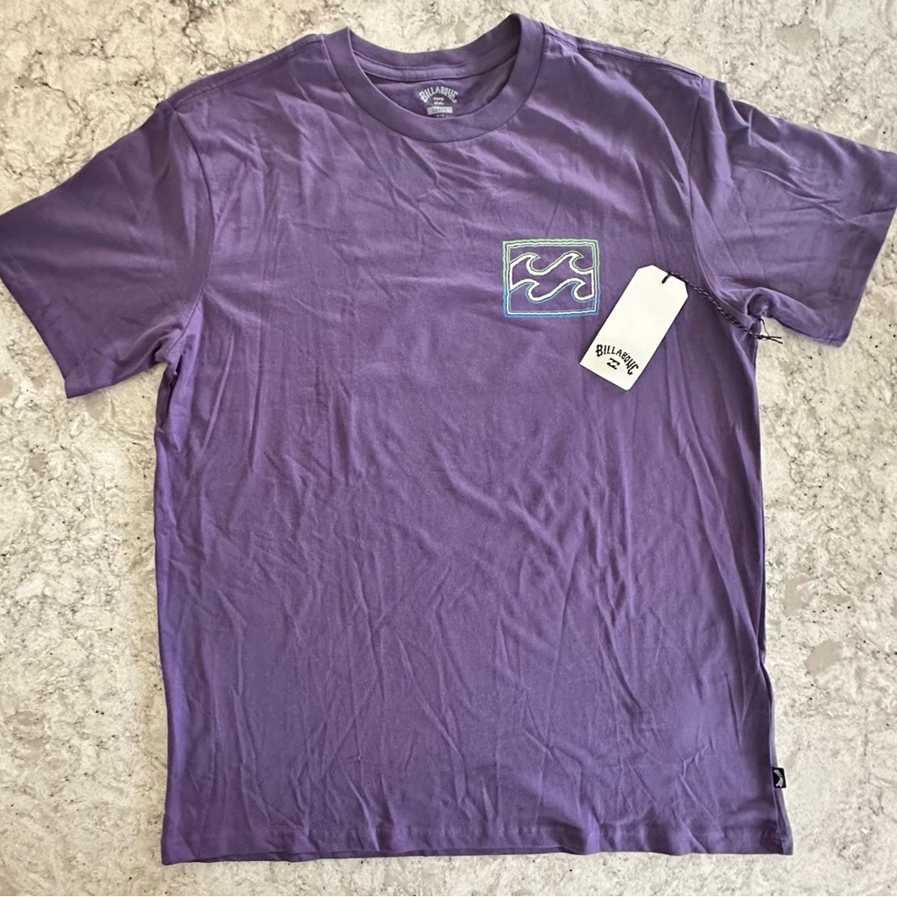Billabong Purple Premium Short Sleeve Tee Size Large NWT